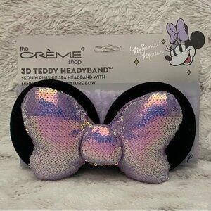 Disney Minnie Mouse Creme Shop Spa Headband Purple Bow NEW